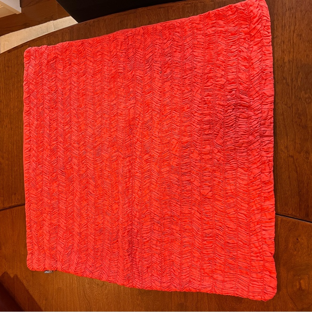 Kas Orange Ruched Euro pillow slip cover
